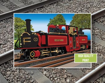 Ffestiniog Railway David Lloyd George Print | Double Fairlie Steam Locomotive Artwork | Welsh Railway Wall Art