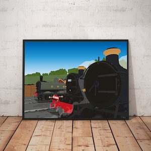 Great Western Railways Steam at Severn Digital Art Print