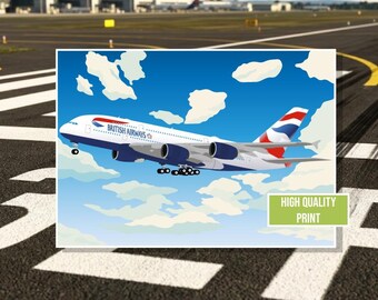 Lámina de arte mural del A380, el Rey de los Cielos, en varios colores.