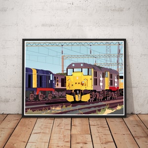 BR Class 31, 20, 47 and 58 at Bescot digital art print