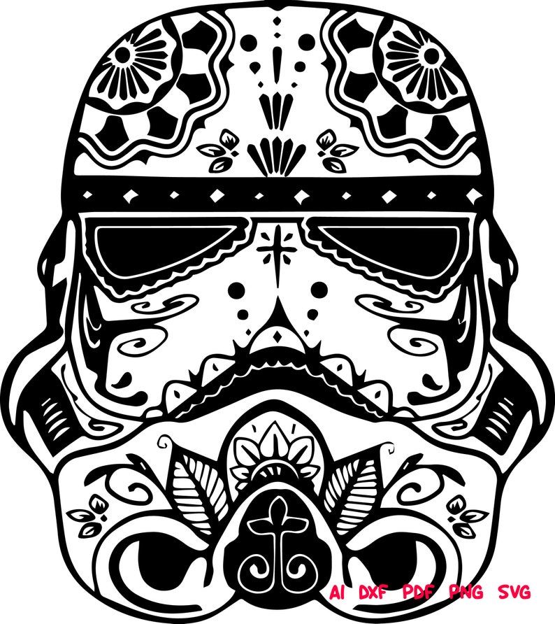 Star Wars Stormtrooper Mandala Disney Storm Trooper SVG AI ...