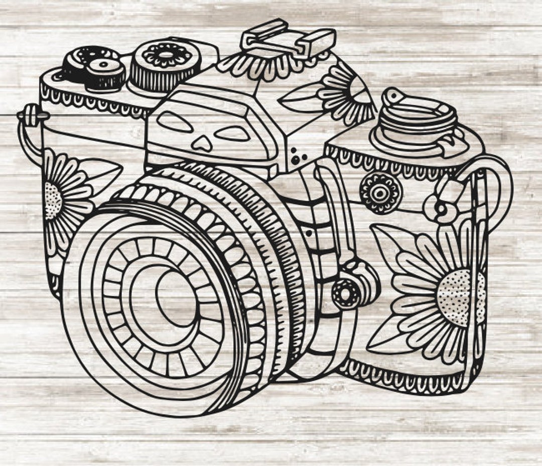 Camera Svg, Mandala Zentangle SVG PNG Digital File - Etsy