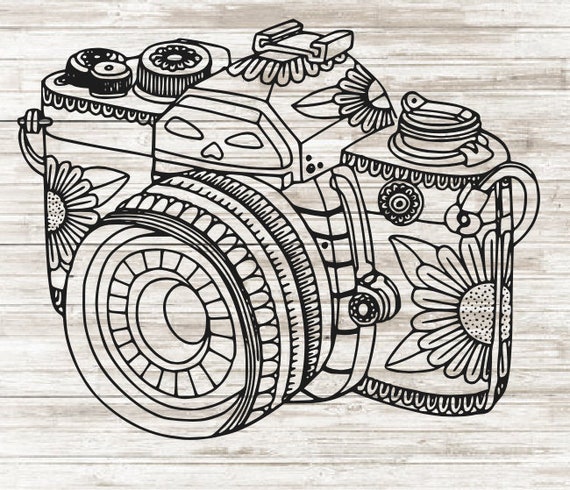 Download Camera svg mandala zentangle SVG PNG Digital File | Etsy