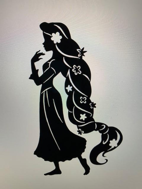 Download Rapunzel Svg Disney Tangled Svg Clip Art Silhouette Digital Etsy