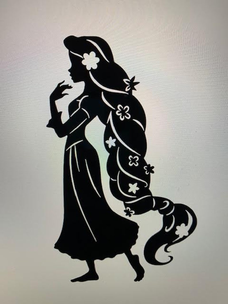 Rapunzel SVG Disney Tangled SVG Clip art Silhouette Digital | Etsy