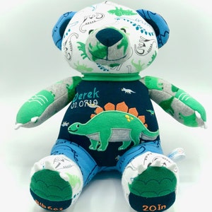 Keepsake Stuffed Bear made out of your favorite baby or adult outfits or clothes
