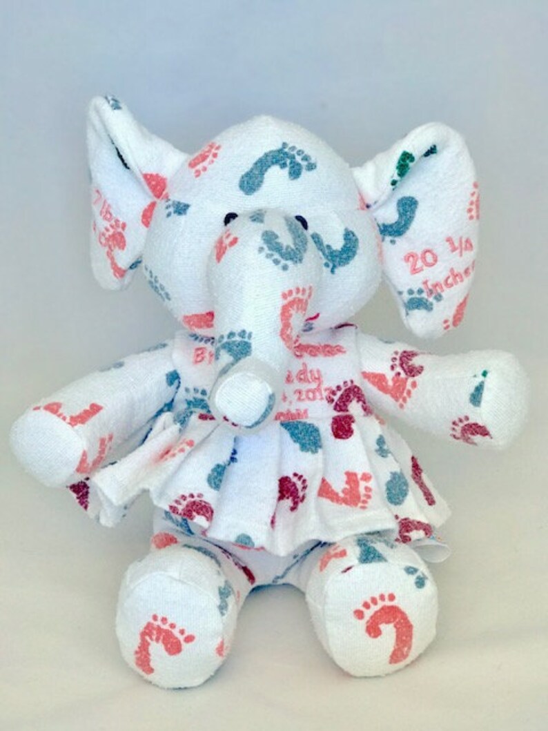 Stuffed Memory Girl Elephant Made Out of Your Baby's Etsy
