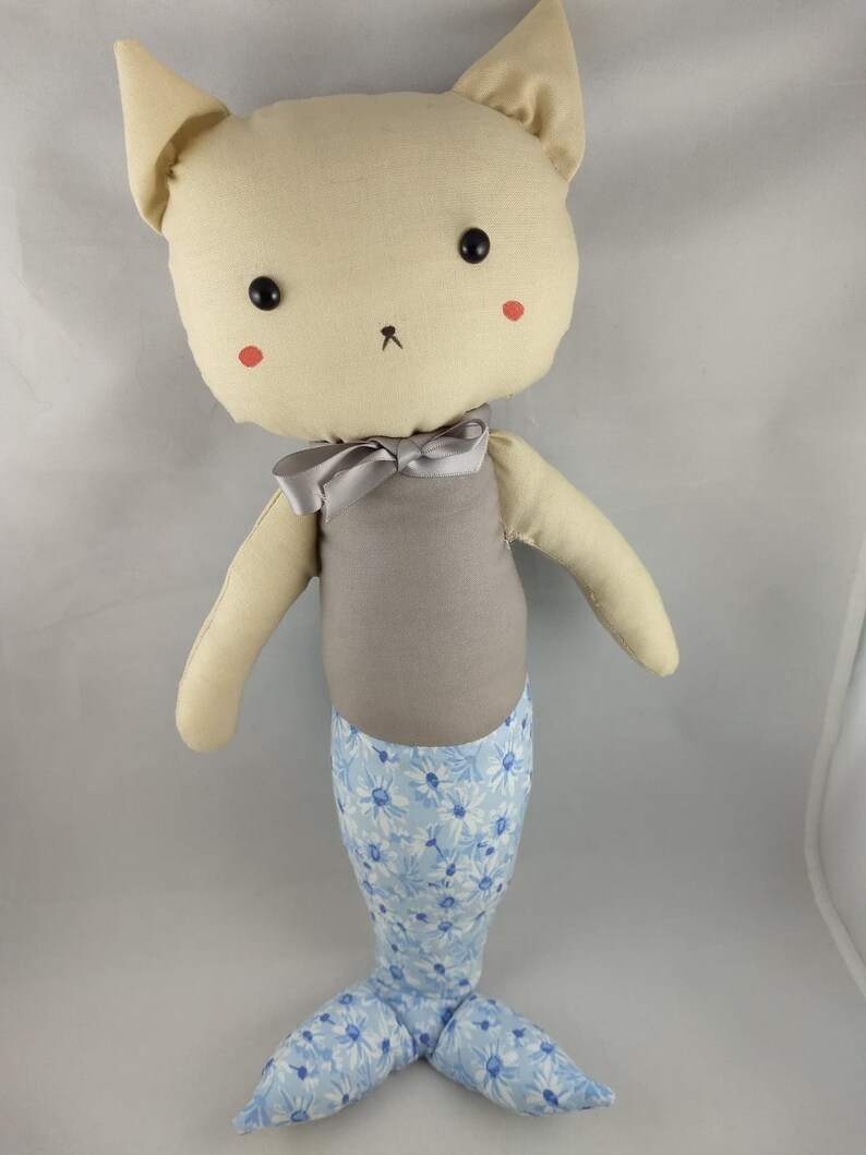 mermaid cat plush