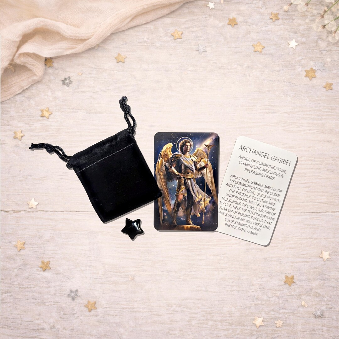 Archangel Gabriel Card – Angel Prayer Card for Communication, New ...