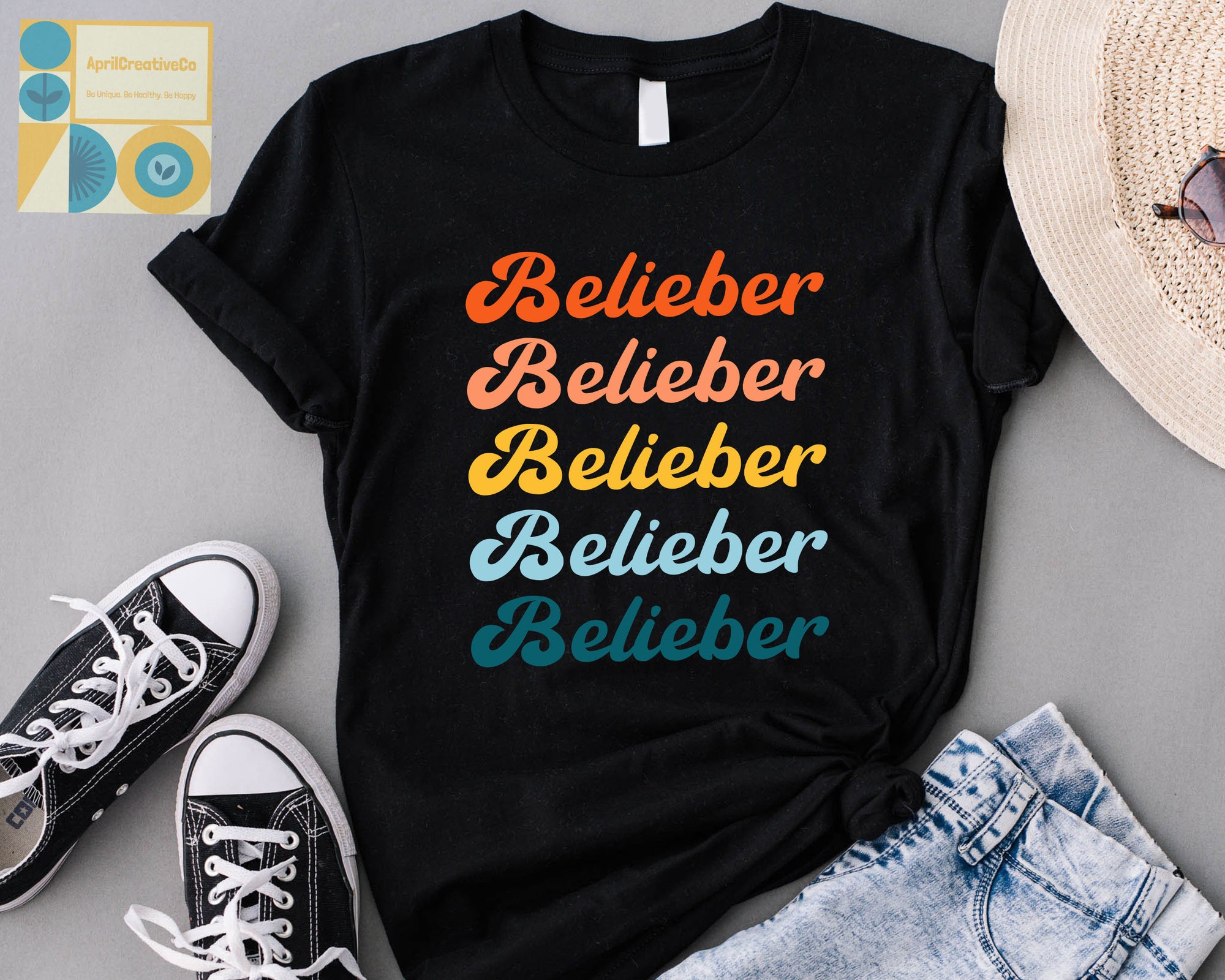 Discover Maglietta T-Shirt Bieber Justin Uomo Donna Bambini - Design Vintage Belieber