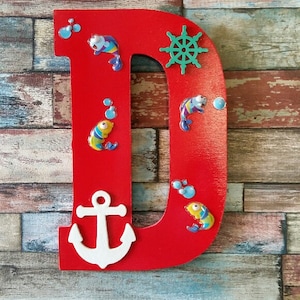Home Decor Wooden Letter , Wall Decor Letter D , Nursery Decor Letter D , Wall Handing Letter D , Kids Room Decor Letter D , Wooden Letter D