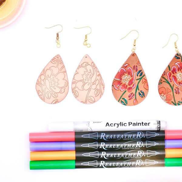 Leather Earring Diy Kit Etsy