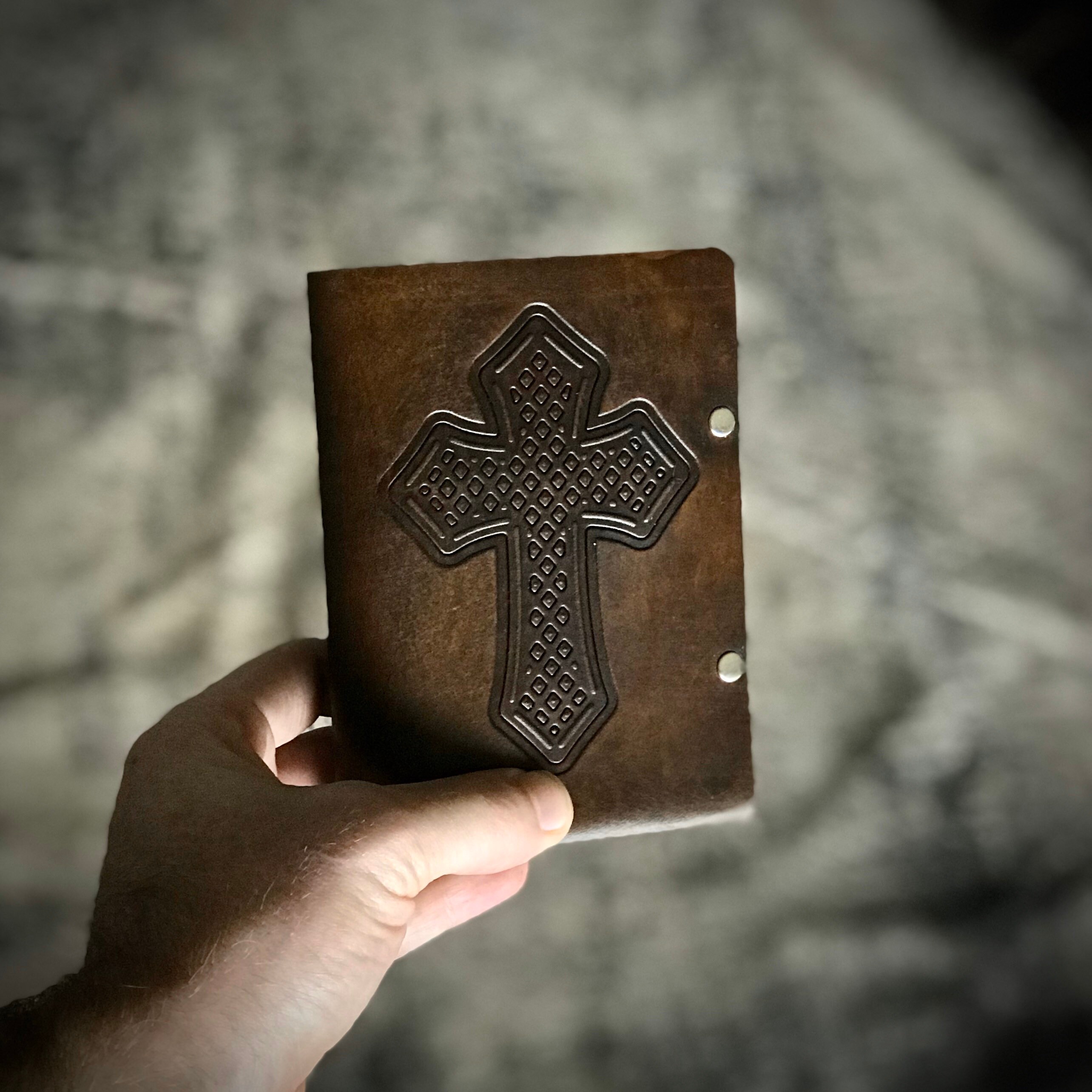 Leather Bible Cover Pocket Size NT Handmade Leather Bible Etsy