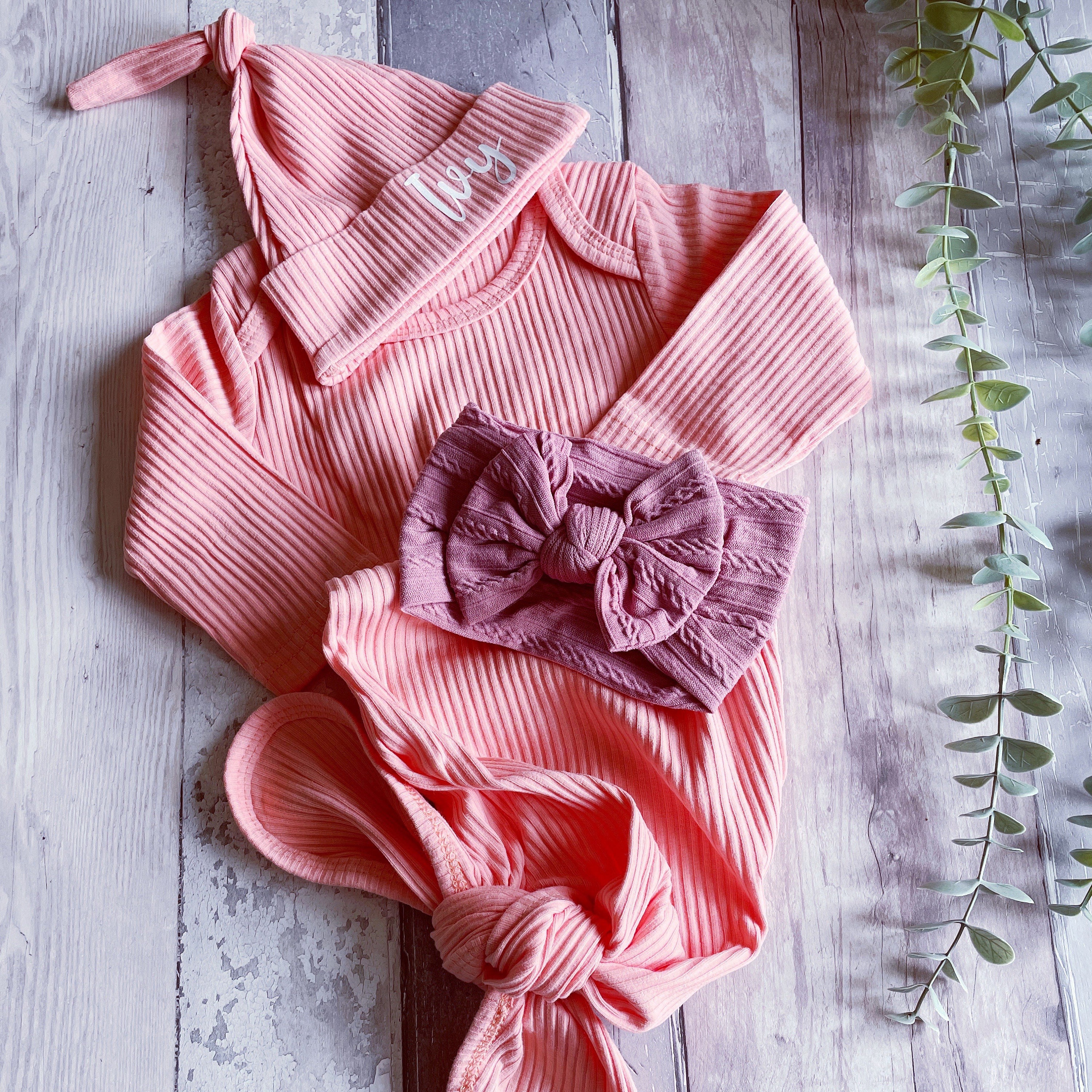Baby tie bottom deals gown