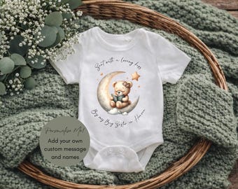 Sent with a Loving Kiss by my Sister in Heaven Personalised Memorial Body Suit