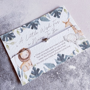 Nana To Be Card, Wish Bracelet Nanna to Be, New Nanny Card, Gift Card For Nan To Be, Pregnancy Reveal, Grandparent Annonce