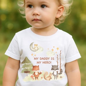 I Love My Daddy  T-Shirt, Baby & Kids Tee, Daddy is my Hero design, Daddy Gift Baby Top, Toddler Children Girls Boys, I love my Daddies