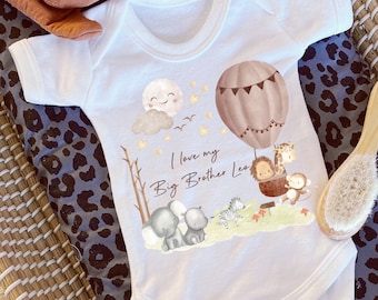 Personalized Big Brother Baby Vest: Pregnancy Announcement Sleepsuit