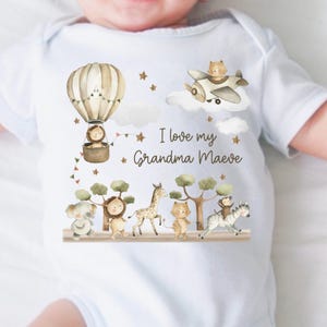 I Love My grandparents Baby Vest, Personalised Nan Bodysuit, Newborn Pregnancy Announcement, Going to be a Grandparent, Baby Announcement