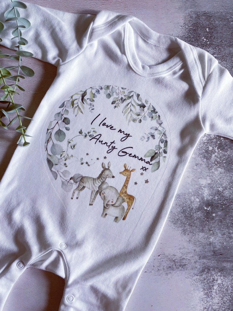 I Love My Nana Baby Vest, Personalised Babygrow, Nanny Babygrow, Newborn Pregnancy Announcement Gift, Going to be a Grandma, Grandparent Gif image 6