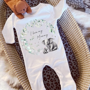 Baby Gift: Me & Mummy Love Daddy Sleep Suit (message, Moon and ...