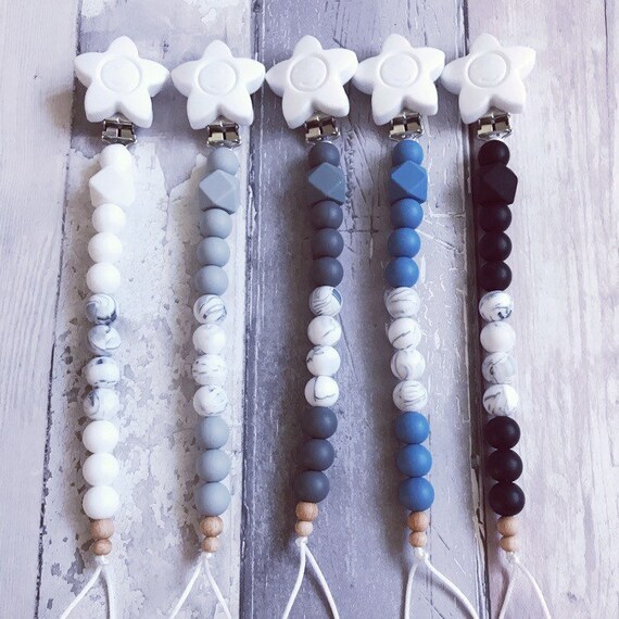 Personalised Baby Dummy silicones Clip Shower//Christening poison//Free MAM Adaptateur