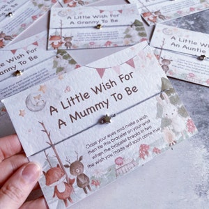 Wish bracelet, Mum to Be wish bracelet, New Mum, Mummy To Be, baby shower gift, pregnancy gift, new baby gift, new mum, safari wish Baby