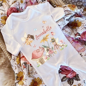 Personalised Fairy Gift for Baby, Fairy Baby Vest Name, Personalised Girls Fairy Outfit for Baby, Fairy Babyshower Gift, Fairy Sleepsuit