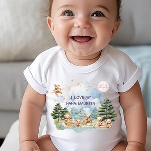 I Love My grandparents Baby Vest, Personalised Nan Bodysuit, Newborn Pregnancy Announcement, Going to be a Grandparent, Baby Announcement