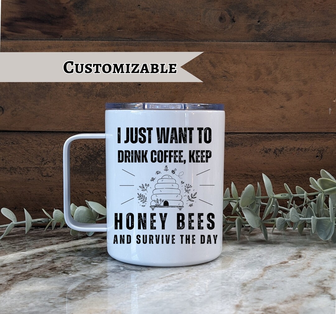Honey Bee Coffee Mug Insulated Coffee Cup Travel Mug Etsy