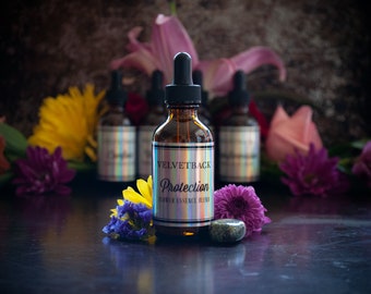 Mezcla de esencias florales protectoras: flor de manzano, lirio de la paz, amapola, milenrama