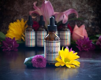 Mezcla de esencias florales Balance: Aromaterapia de conexión a tierra con guía