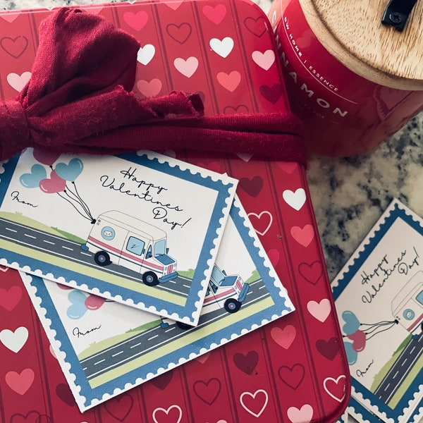 Mail truck valentines prinable