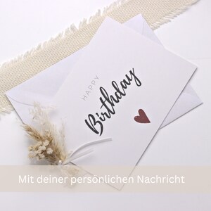 Geburtstagskarte "Happy Birthday", Klappkarte zum Geburtstag, Postkarte, inkl. Umschlag