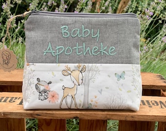 Große Baby Tasche "Baby Apotheke" // Windeltasche // Kulturbeutel // Notfalltasche // Reiseapotheke XL