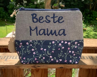 Beste Mama Schminktasche // Kosmetiktäschchen // Kulturbeutel // Schminktäschchen