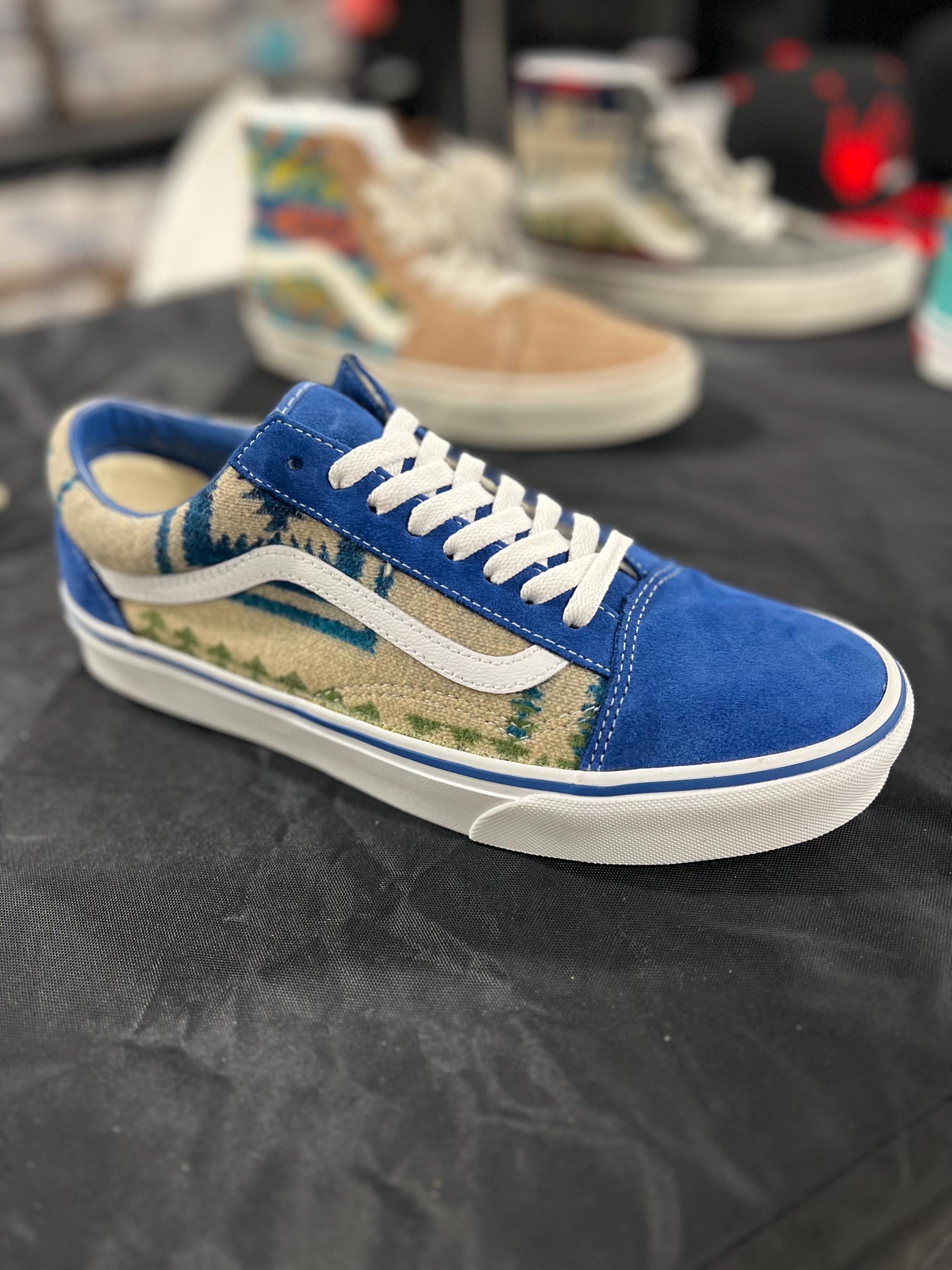 All Nations Skate Jam x Vans with Pendleton shoes  old skool blue 2025