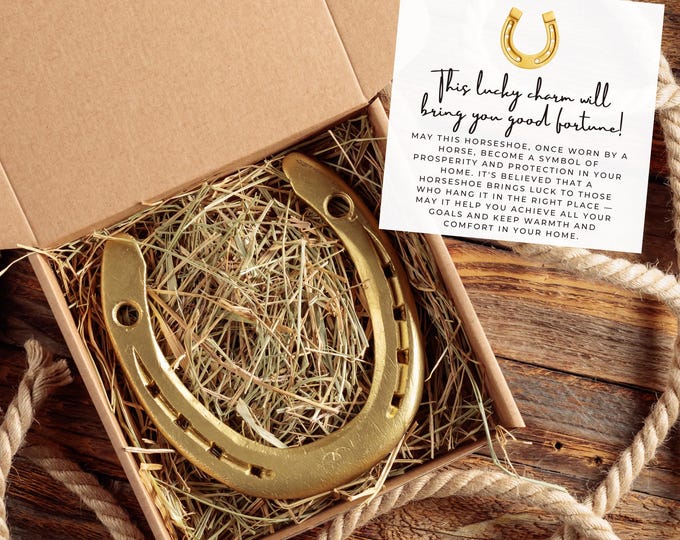 Personalized Lucky Horseshoe Gift: Real Horse-Worn, Engraved