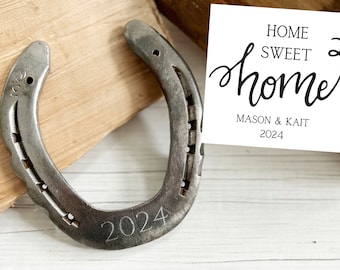 Lucky Horseshoe-amulet: gegraveerd nieuw thuiscadeau