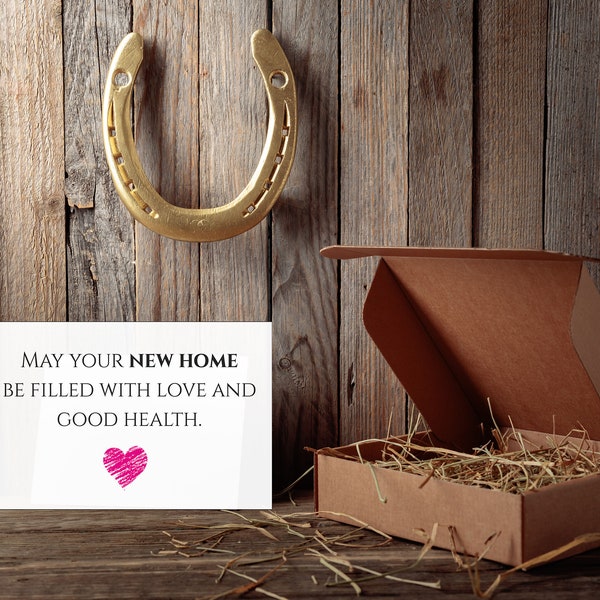 May your new home be filled with love and good health | New Home Housewarming Gift, House Warming Gift, Lucky Horseshoe For New Homeowner