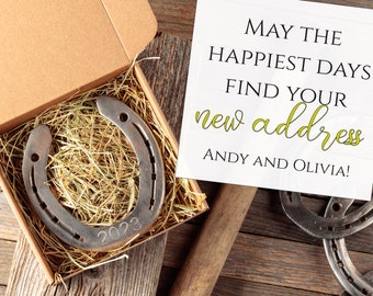 Lucky Real Horseshoe New Home-cadeau: gegraveerde housewarming-aandenken