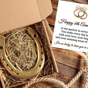6th Anniversary gift, Iron wedding gift, Lucky Horseshoe Gift, hand forged horseshoe, Iron Wall Decor, 6th wedding gift, Wedding symbol