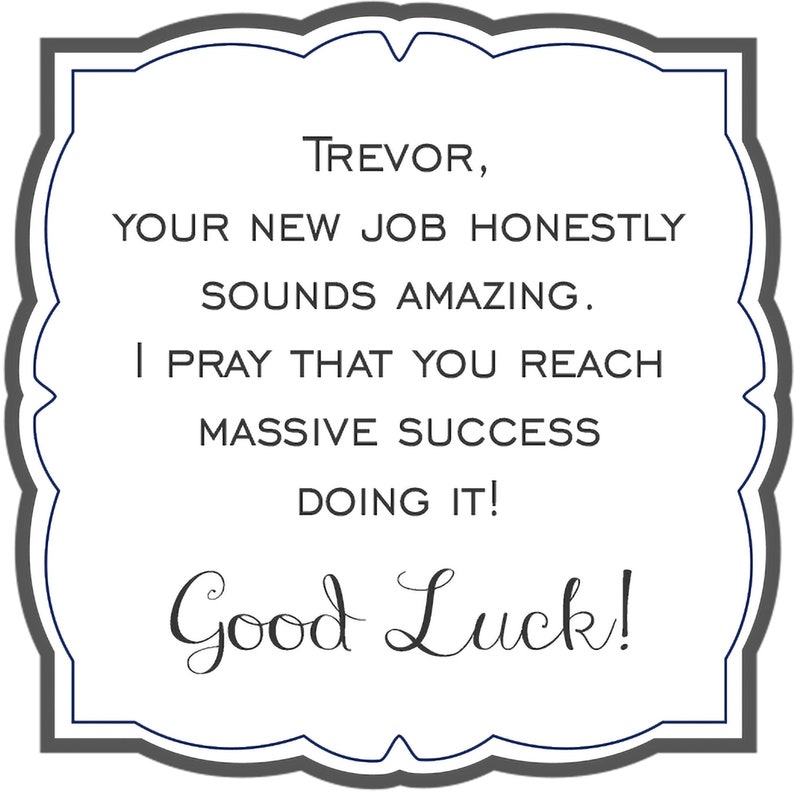 Good Luck New Job Gift For Him Personalized Coworker Friend Etsy