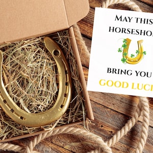 May This Horseshoe Bring You Good Luck! – Lucky Horseshoe Gift, Personalized Charm for Prosperity and Good Fortune, Custom Engraved Keepsake