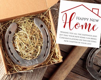 Lucky Horseshoe New Home-cadeau: slotcadeau makelaar, westers decor