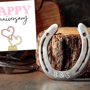 6th or 11th Anniversary Gifts Engraved Lucky Horseshoe Gift For Him/Husband, Customized Western Decor, Steel Anniversary Gift for the Couple