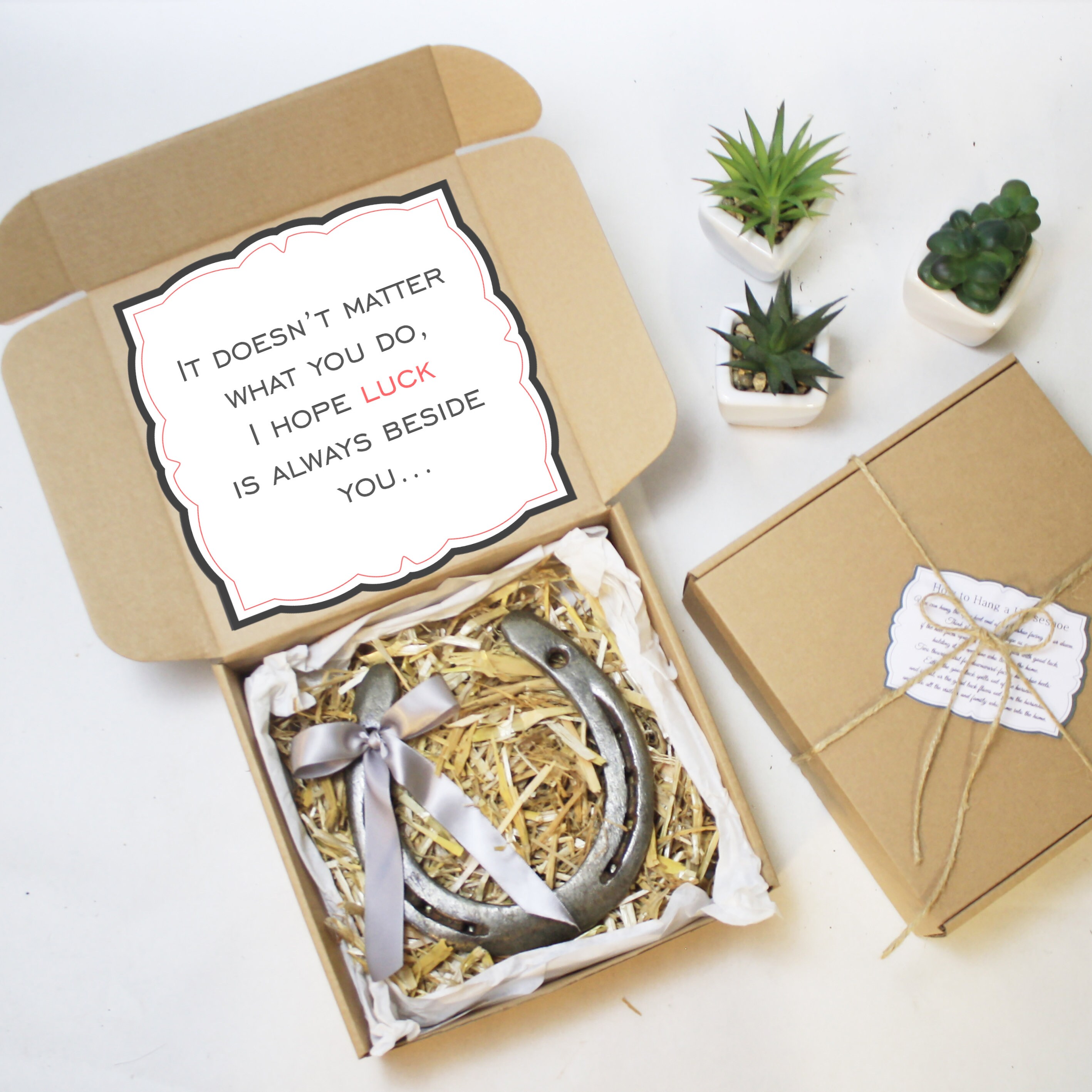 Personalised Good Luck Gift Box New Job Gift Student Gifts Etsy