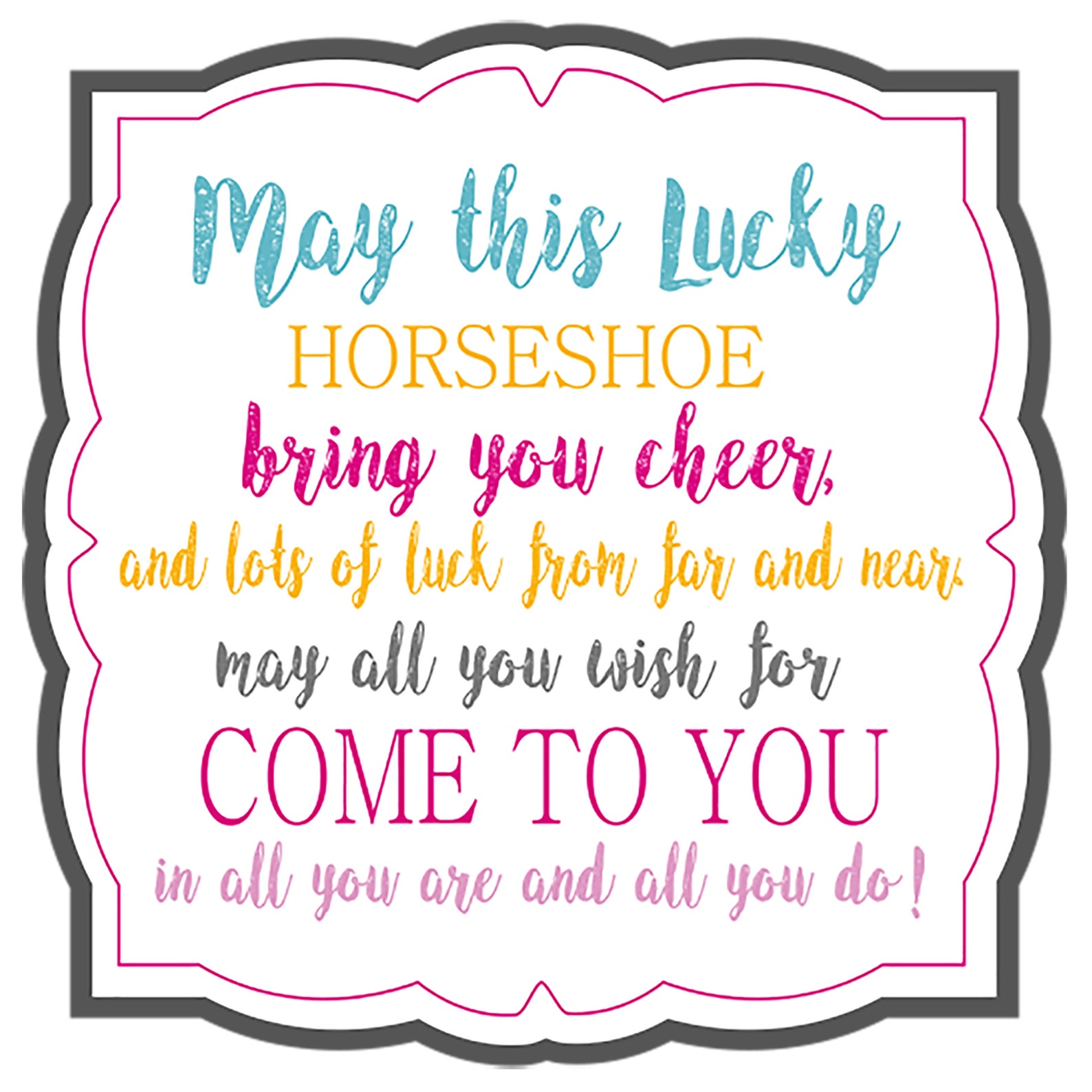Lucky Horseshoe Gift Good Luck Horseshoe Lucky Charm Gift For Etsy