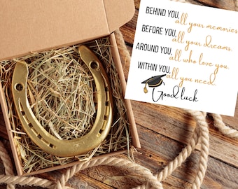Lucky Horseshoe Graduation Gift | Rustic Good Luck Charm