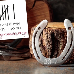 6th Wedding Anniversary Lucky Horseshoe, Gift For Horse Lovers, Engraved Horseshoe for Iron Anniversary, Sixth Anniversary Gift for Couple